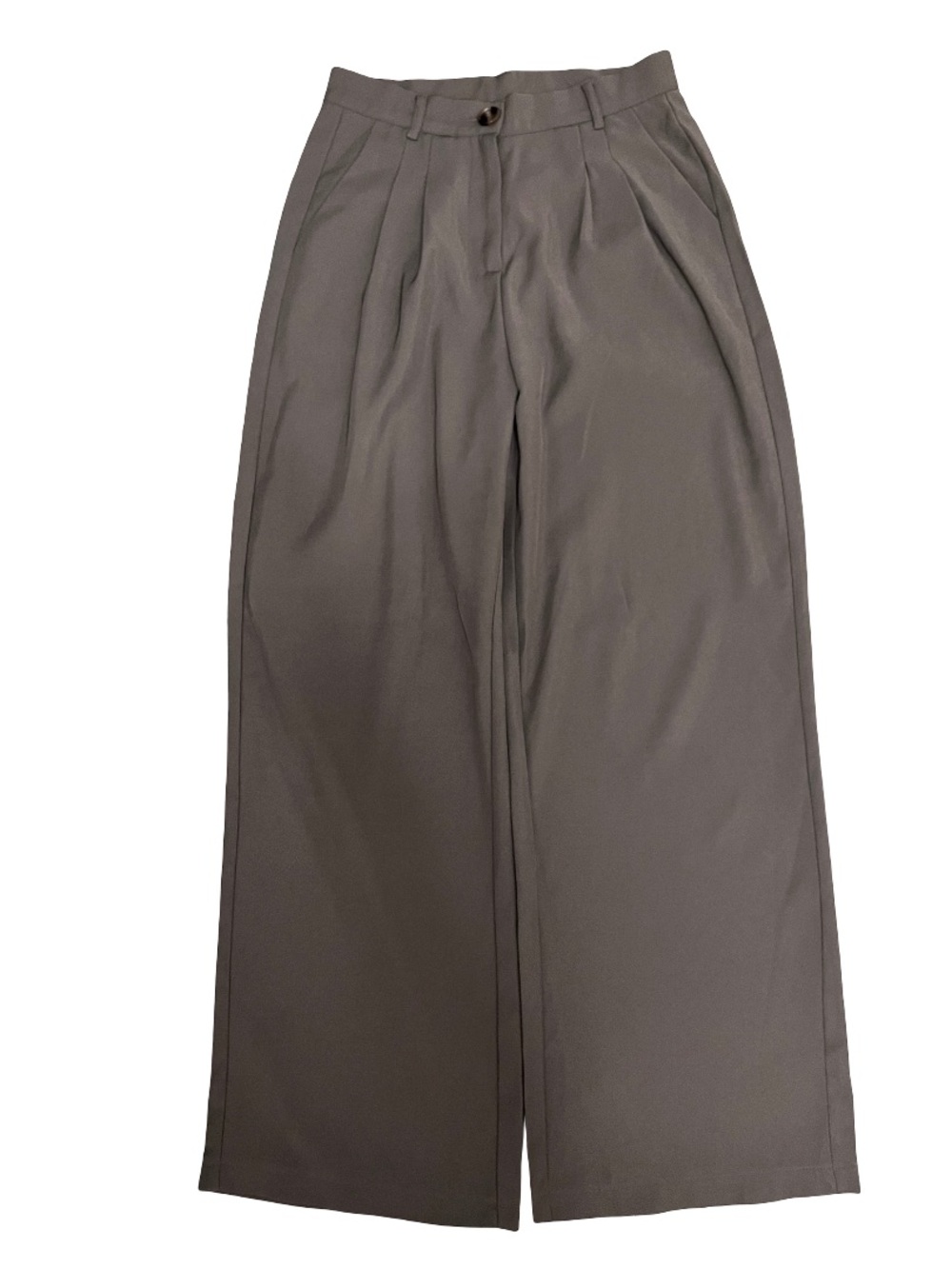 SHEIN Wide Leg High Waist Trousers in Gray